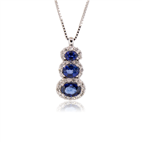 Halskette PG Gioielli Dame in Weißgold Zaffiro 1.32 Ct CIOTROYALZ/1 - CIOTROYALZ/1